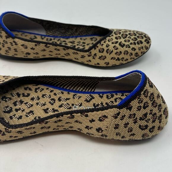 Rothy's Spotted Leopard Animal Round Toe Flats Women’s Size 9.5 Washable Shoes - Picture 9 of 12